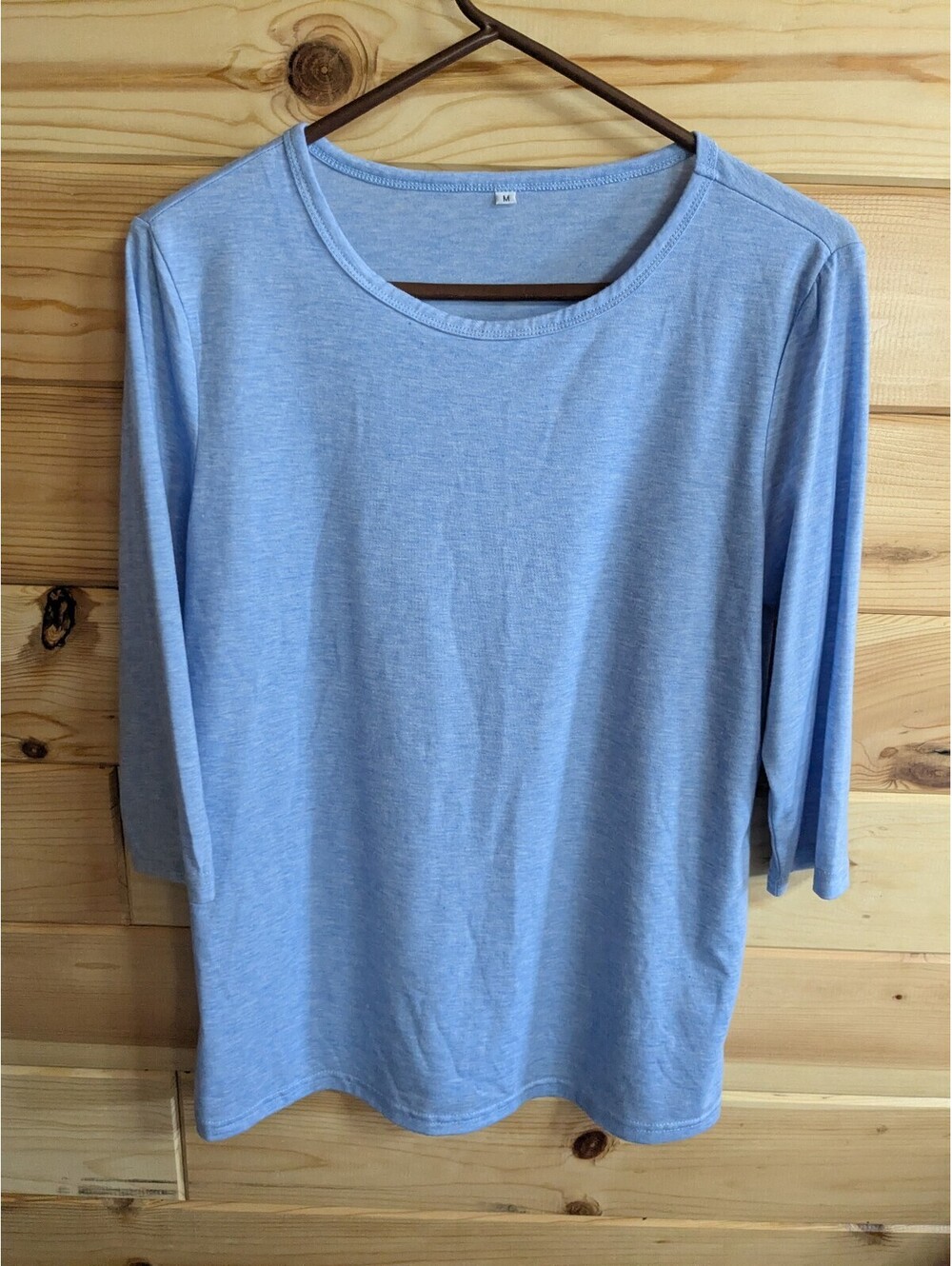 Women’s M Blue 3/4 Sleeve Top